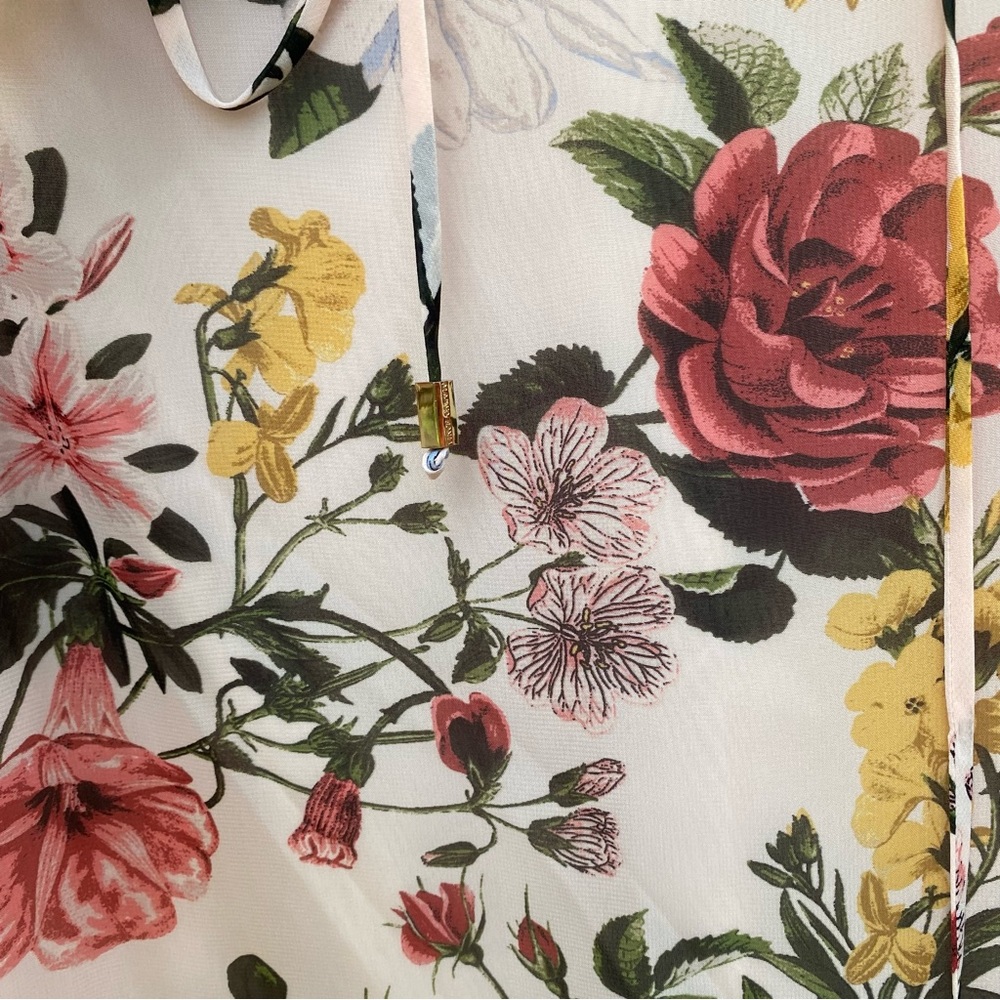 Vince Camuto NWT Floral Long Sleeve midi Dress size 10 - Picture 6 of 9